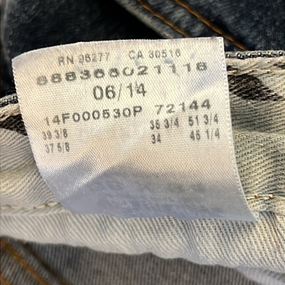 Vans Custom Made For You Straight Leg Jeans Medium Blue 99% Cotton Skater 36x34 - Picture 8 of 16